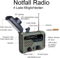 Preview: Kurbelradio Batteriefreies Solar- & Dynamo-Koffer-Radio mit LED-Lampe Notfall