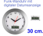 Preview: TFA Funk Wanduhr mit digitaler Datumsanzeige 98.1092