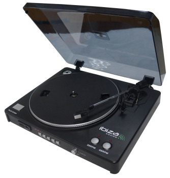 Plattenspieler IBIZA LP300 USB / SD Vinyl Schallplattenspieler SD/USB/ Record