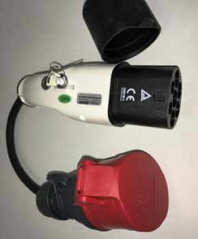 EV Ladekabel Typ 2 auf CEE 16 A , 3 Phasen mit CEE Adapter zum Laden v. 3 Fahrzeugen