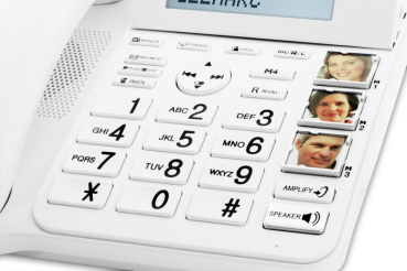 Senioren Telefon Geemarc Pack Senior Amplidect 295 mit zwei Mobilteilen + Feststation