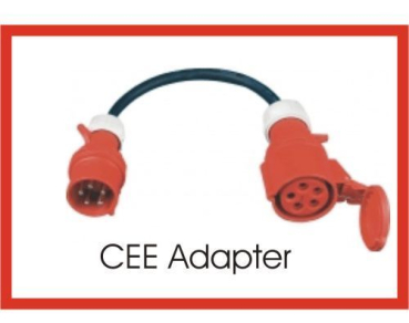 CEE Adapter Starkstrom 16 A Stecker auf 32 A Kupplung