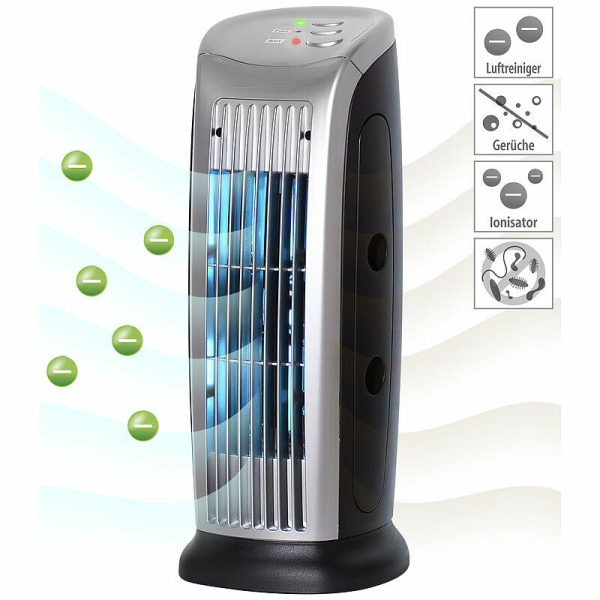 Luftreiniger mit Ionisator, UV-Licht, Staubfilter , 10 W. UV Desinfektion Virus