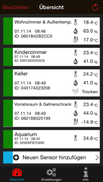 TFA Wetherhub Starterset 1 mit Temperatur Sensor 31.4001.02 , App