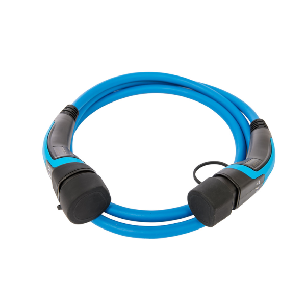 Typ 2 Ladekabel (bis 22 kW) 5 Meter passend für alle Elektroautos mit Typ 2 Stecker und für sämtliche Ladestationen mit Typ 2 Dose.